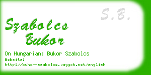 szabolcs bukor business card